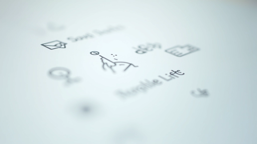 Détail d'icônes avec alignement texte harmonieux